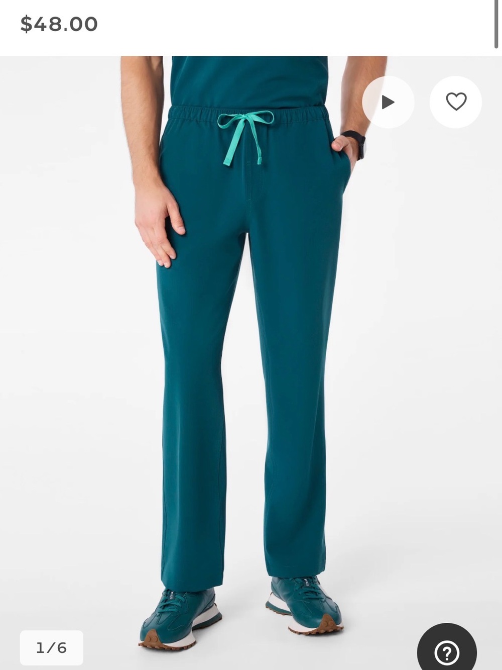 FIGS Mens Pisco Scrub Pant Caribbean Blue